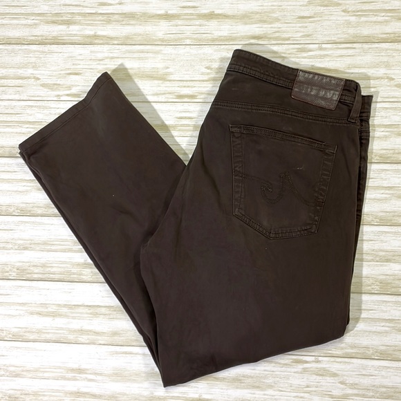 Ag Adriano Goldschmied Other - AG Adriano Goldschmied mens 38x27 dark brown graduate tailored leg soft jeans